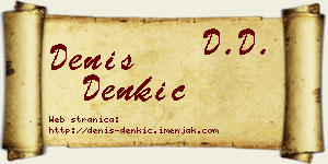 Denis Denkić vizit kartica